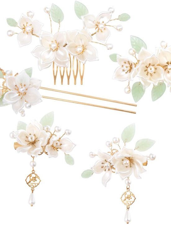 Camellia Flower Hair Pins Set | Vintage Hanfu Bridal Accessories main image 8